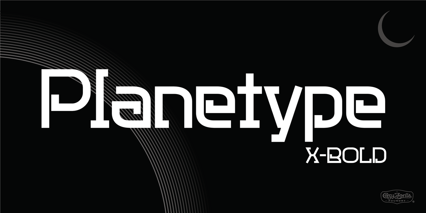 Пример шрифта Planetype #4